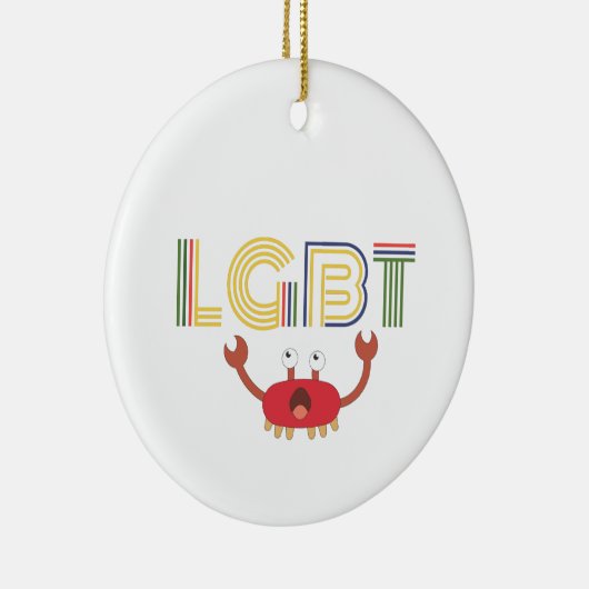 LGBT - Mensenrechten - Cute Crab Keramisch Ornament (Rechts)