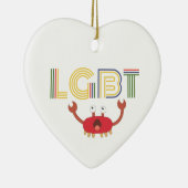 LGBT - Mensenrechten - Cute Crab Keramisch Ornament (Rechts)