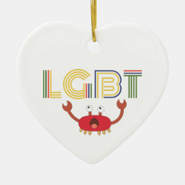 LGBT - Mensenrechten - Cute Crab Keramisch Ornament