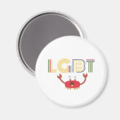 LGBT - Mensenrechten - Cute Crab Magneet (Voorkant / Achterkant)