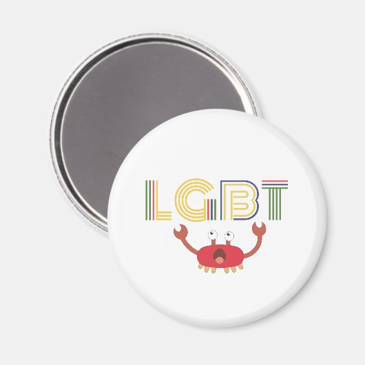 LGBT - Mensenrechten - Cute Crab Magneet (Voorkant / Achterkant)