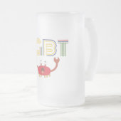 LGBT - Mensenrechten - Cute Crab Matglas Bierpul (Voorkant rechts)