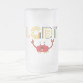LGBT - Mensenrechten - Cute Crab Matglas Bierpul (Center)