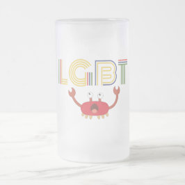 LGBT - Mensenrechten - Cute Crab Matglas Bierpul