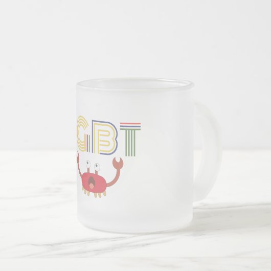 LGBT - Mensenrechten - Cute Crab Matglas Koffiemok (Voorkant rechts)