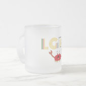 LGBT - Mensenrechten - Cute Crab Matglas Koffiemok (Voorkant links)