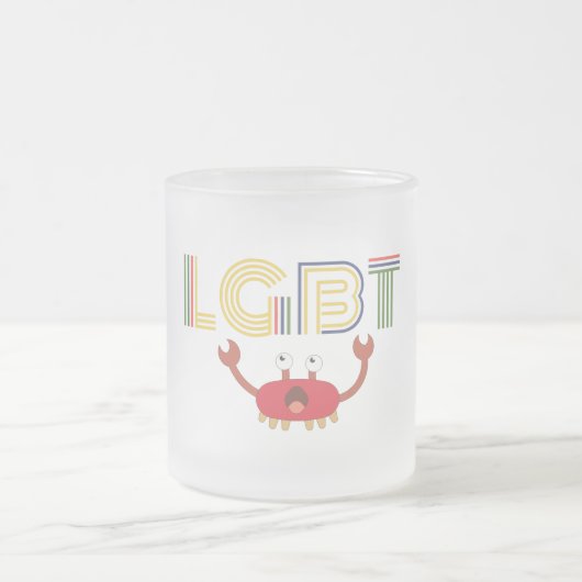 LGBT - Mensenrechten - Cute Crab Matglas Koffiemok (Center)