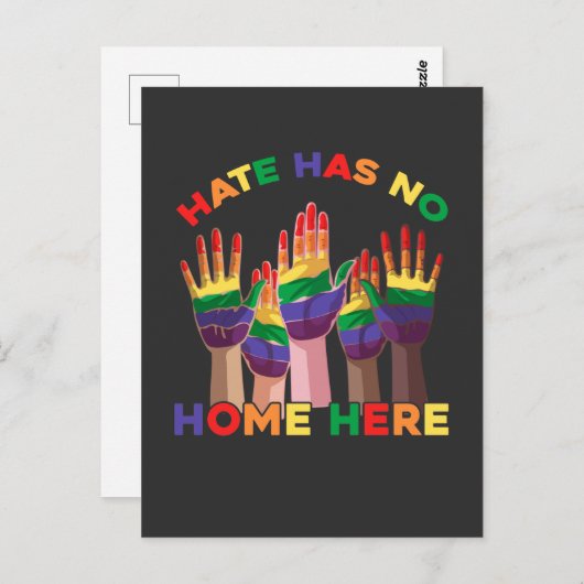LGBT Mensenrechten Transgender Rainbow Flag Hands Briefkaart (Voorkant / Achterkant)