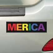 LGBT Merica Bumpersticker (Op auto)