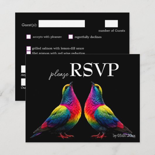 LGBT met menu – Doves of Promise (Voorkant / Achterkant)