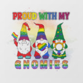 LGBT met mijn gnomen Raamsticker (Vel)
