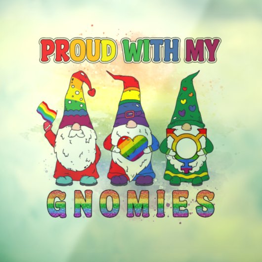 LGBT met mijn gnomen Raamsticker (Vel 3)