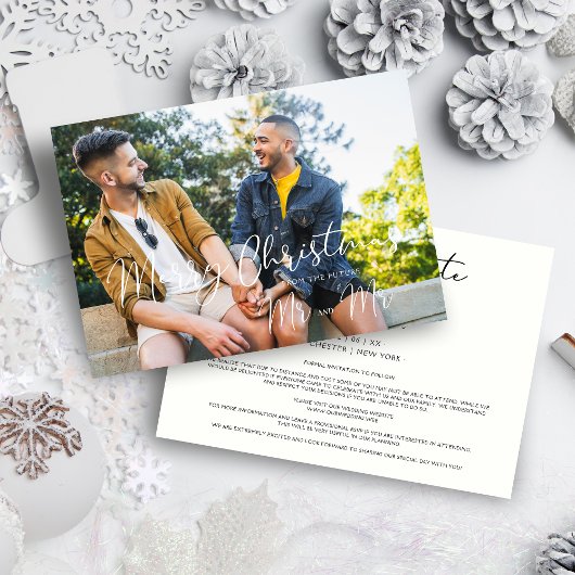 LGBT Minimalist Mr & Mr Christmas Couple Wedding