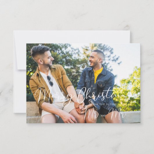 LGBT Minimalist Mr & Mr Christmas Couple Wedding (Voorkant)