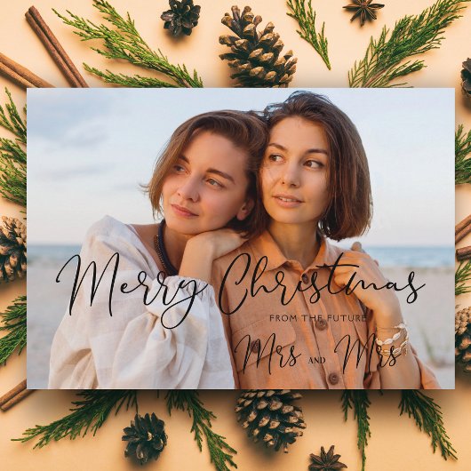 LGBT Minimalistische Mrs & Mrs Kerst Koppel Trouwe