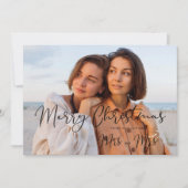 LGBT Minimalistische Mrs & Mrs Kerst Koppel Trouwe (Voorkant)