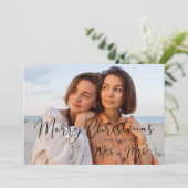 LGBT Minimalistische Mrs & Mrs Kerst Koppel Trouwe (Staand voorkant)