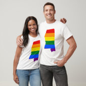 LGBT Mississippi, US state flag map T-Shirt (Unisex)