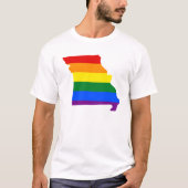 LGBT Missouri, US State flag map T-Shirt (Voorkant)