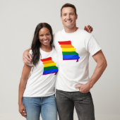 LGBT Missouri, US State flag map T-Shirt (Unisex)