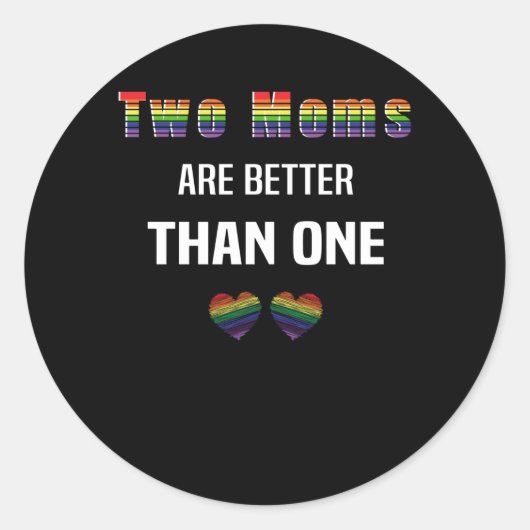 LGBT Moeder LBGBTQ Moeder Lesbisch Homo Huwelijk Ronde Sticker (Voorkant)