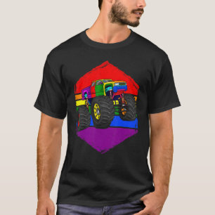 LGBT Monster Truck Regenboog Vlag LGBT Q Auto Gay T-shirt