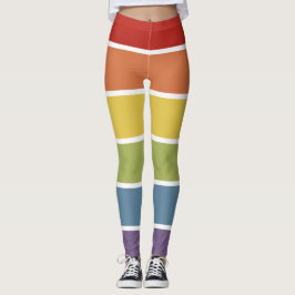 LGBT Muted Retro Color Rainbow Leggings