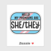 LGBT-naamtag Transgender-woordvoerders Sticker (Vel)