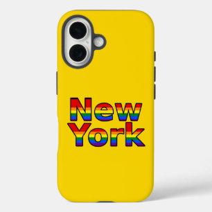 LGBT New York Rainbow-tekst iPhone 16 Hoesje