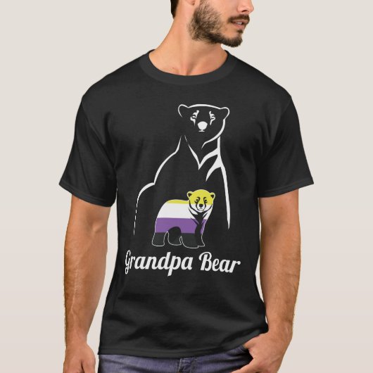 LGBT niet-Binair Beer van de opa Enby niet Binaire T-shirt (Voorkant)