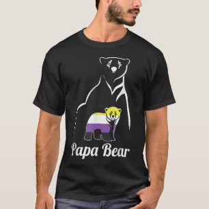 LGBT niet-Binair Beer van Papa Enby niet Binaire P T-shirt