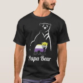LGBT niet-Binair Beer van Papa Enby niet Binaire P T-shirt (Voorkant)