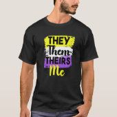 LGBT niet binaire trots ze hen niet-binaire geslac T-shirt (Voorkant)
