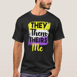 LGBT niet binaire trots ze hen niet-binaire geslac T-shirt