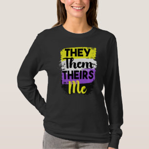 LGBT niet binaire trots ze hen niet-binaire geslac T-shirt