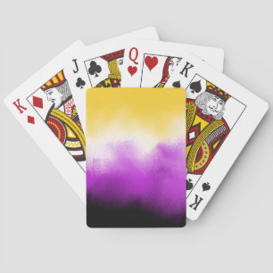 LGBT niet-binaire vlaggenkleuren Pokerkaarten