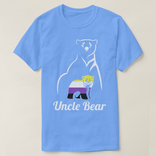 LGBT NietBinary Uncle Beer Enby Niet Binary Pride T-shirt (Design voorkant)