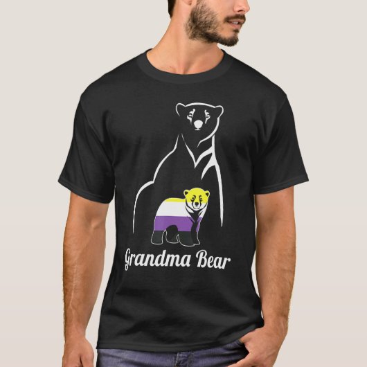 LGBT Non Binary Grandma Bear Enby Non Binary Pride T-shirt (Voorkant)