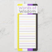 LGBT Nonbinary Flag Geel Paarse Bladwijzer (Achterkant)