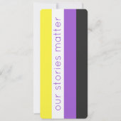 LGBT Nonbinary Flag Geel Paarse Bladwijzer (Voorkant)