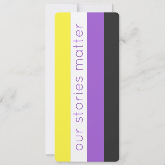 LGBT Nonbinary Flag Geel Paarse Bladwijzer (Voorkant)