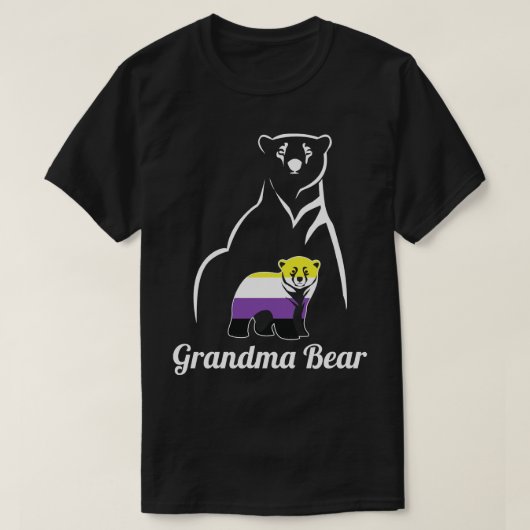 LGBT NonBinary Oma Beer Enby Non Binary Pride T-shirt (Design voorkant)