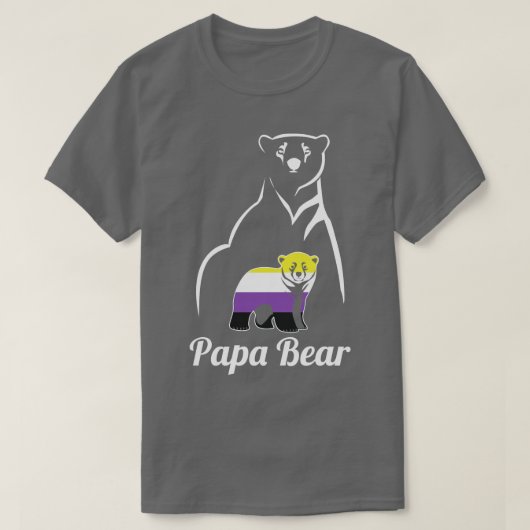 LGBT NonBinary Papa Beer Enby Non Binary Pride T-shirt (Design voorkant)