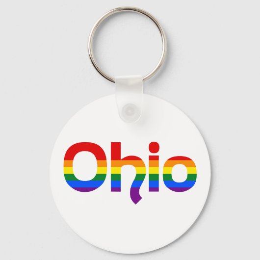 LGBT Ohio Rainbow-Sleutelhanger Sleutelhanger (Voorkant)