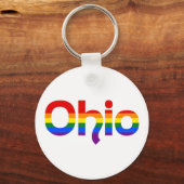 LGBT Ohio Rainbow-Sleutelhanger Sleutelhanger (Voorkant)