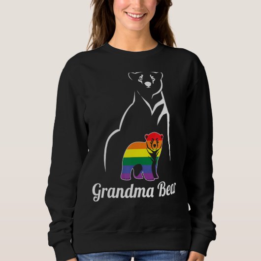 LGBT Oma Beer Gay Pride Lesbische Regenboog Grootm Trui (Voorkant)