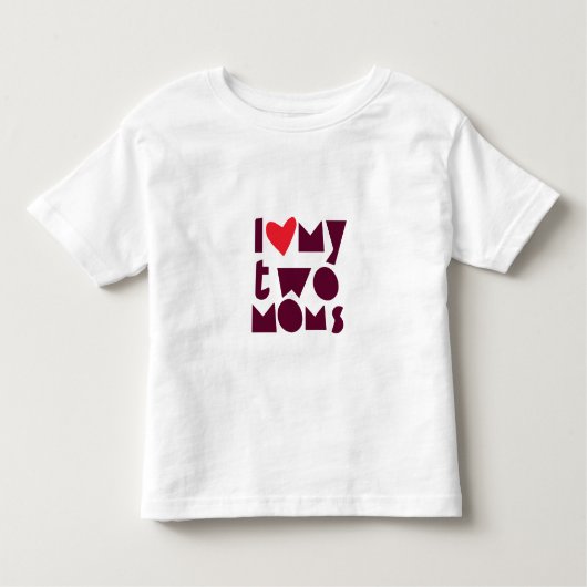 LGBT-ondersteunend shirt voor kinderen met twee mo (Voorkant)