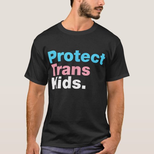 LGBT-ondersteuning beschermt trans-Kind LGBT Pride T-shirt (Voorkant)