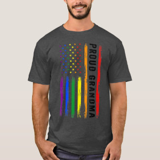 LGBT-ondersteuning gegroepeerd grootma LGBT-vlag G T-shirt