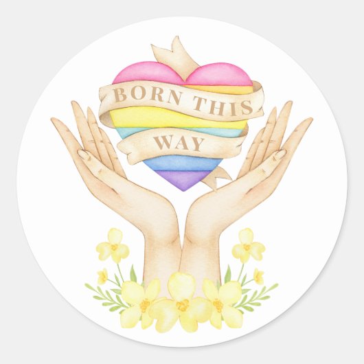 LGBT op deze manier geboren Ronde Sticker (Voorkant)